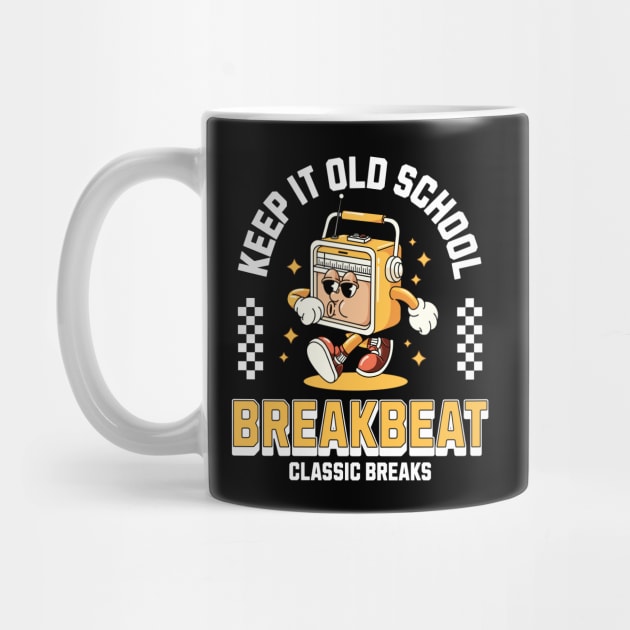 BREAKBEAT  - Keep It Old School Mascot (mustard) by DISCOTHREADZ 